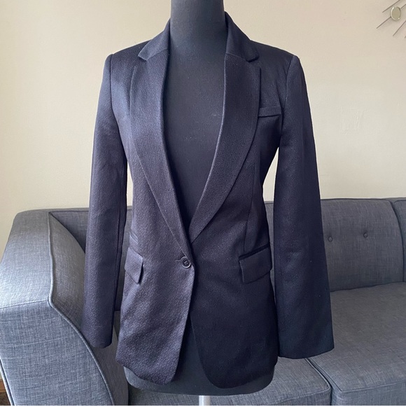 TOPSHOP BLACK GLITTER BLAZER - Picture 2 of 9